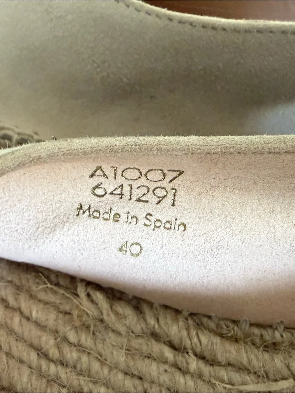 Boden Beige Suede Women’s Espadrille Slingback Flats size 8.5/ 40